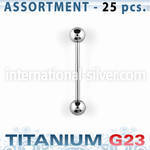 ublk02 straight barbells titanium g23 implant grade tongue