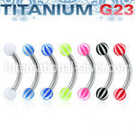 ubnebe micro curved barbells titanium g23 with acrylic parts eyebrow