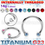 ucbjbih titanium horseshoe facing gem balls internal