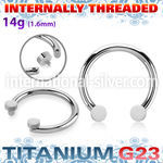 ucbrdih titanium horseshoe flat round tops internal