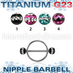 udfnpe5 straight barbells titanium g23 implant grade nipple