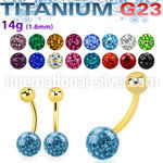 ugbnfr8 gold anodized titanium curved barbell ferido ball
