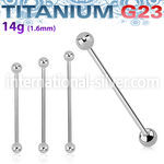 uindb straight barbells titanium g23 implant grade 