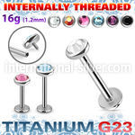 ulbin11 titanium labret internal threading 3 5 color crystal