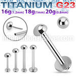 ulbnord titanium threadless push in labret half ball