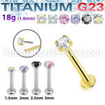 ulbpispz18 titanium labret stud 18g threadless push in top