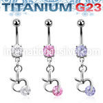 umcdz374 belly rings titanium g23 implant grade belly button