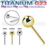 upinb astm f 136 titanium threadless push in top