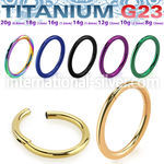 useght16 anodized titanium g23 seamless and segment rings ear othersear lobe ear otherseyebrow helix septum tragus piercing