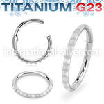 usgsh40 titanium hinged segment hoop 16g outward pyramids