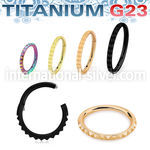 usgsh40t pvd titanium hinged segment hoop outward pyramids