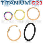 usgsh41t pvd titanium hinged segment hoop 16g pyramids side