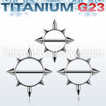usnpc straight barbells titanium g23 implant grade nipple