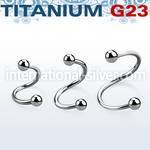 uspeb spirals twisters titanium g23 implant grade eyebrow