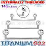 usudbi titanium surface barbell balls internal