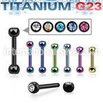 utbbe2c straight barbells anodized titanium g23 implant grade eyebrow
