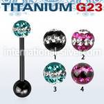 utbbfr5d straight barbells anodized titanium g23 implant grade tongue