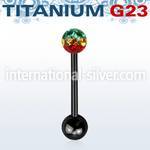 utbbfr5r straight barbells anodized titanium g23 implant grade tongue