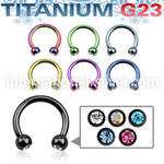 utcbe2c horseshoes anodized titanium g23 implant grade eyebrow