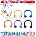 utcbebin pvd plating titanium horseshoe balls internal