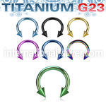 utcbecn horseshoes anodized titanium g23 implant grade belly button