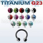 utcbfr3e horseshoes anodized titanium g23 implant grade belly button