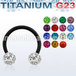 utcbfr4 horseshoes anodized titanium g23 implant grade belly button