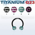 utcbfr5d horseshoes anodized titanium g23 implant grade belly button