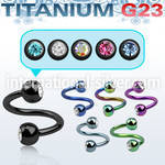 utspe2c4 spirals twisters anodized titanium g23 implant grade eyebrow