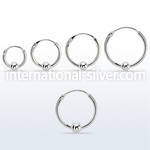 vbcr16s 925 silver ball closure earrings (1.2mm) with 3mm ball