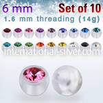 xajb6 loose body jewelry parts acrylic body jewelry 