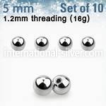 xbal5s loose body jewelry parts surgical steel 316l 