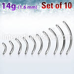 xbn14g loose body jewelry parts surgical steel 316l belly button