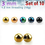 xbt3s loose body jewelry parts anodized surgical steel 316l 