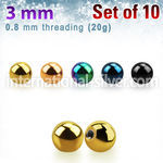 xbt3xs loose body jewelry parts anodized surgical steel 316l belly button