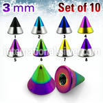 xcnmt3 loose body jewelry parts anodized surgical steel 316l belly button