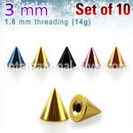 xcnt3g loose body jewelry parts anodized surgical steel 316l belly button