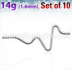 xine14g loose body jewelry parts surgical steel 316l 