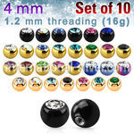 xjbt4s loose body jewelry parts anodized surgical steel 316l belly button