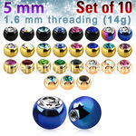 xjbt5g loose body jewelry parts anodized surgical steel 316l belly button
