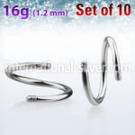 xsp16g loose body jewelry parts surgical steel 316l belly button