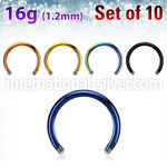 xtcb16g loose body jewelry parts anodized surgical steel 316l belly button