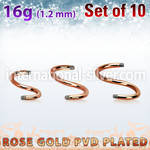 xttsp16g loose body jewelry parts anodized surgical steel 316l 