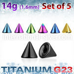 xucnt4g loose body jewelry parts anodized titanium g23 implant grade belly button