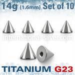xucon5 loose body jewelry parts titanium g23 implant grade belly button