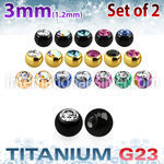 xujbt3s loose body jewelry parts anodized titanium g23 implant grade 