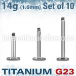 xulb14g loose body jewelry parts titanium g23 implant grade 