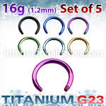 xutcb16 loose body jewelry parts anodized titanium g23 implant grade belly button