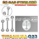zubbsin sterilized titanium barbell 14g balls internal